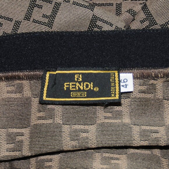 Vintage Fendi Zucca Monogram Stretch Knee-length Pencil Skirt - Picture 4 of 6